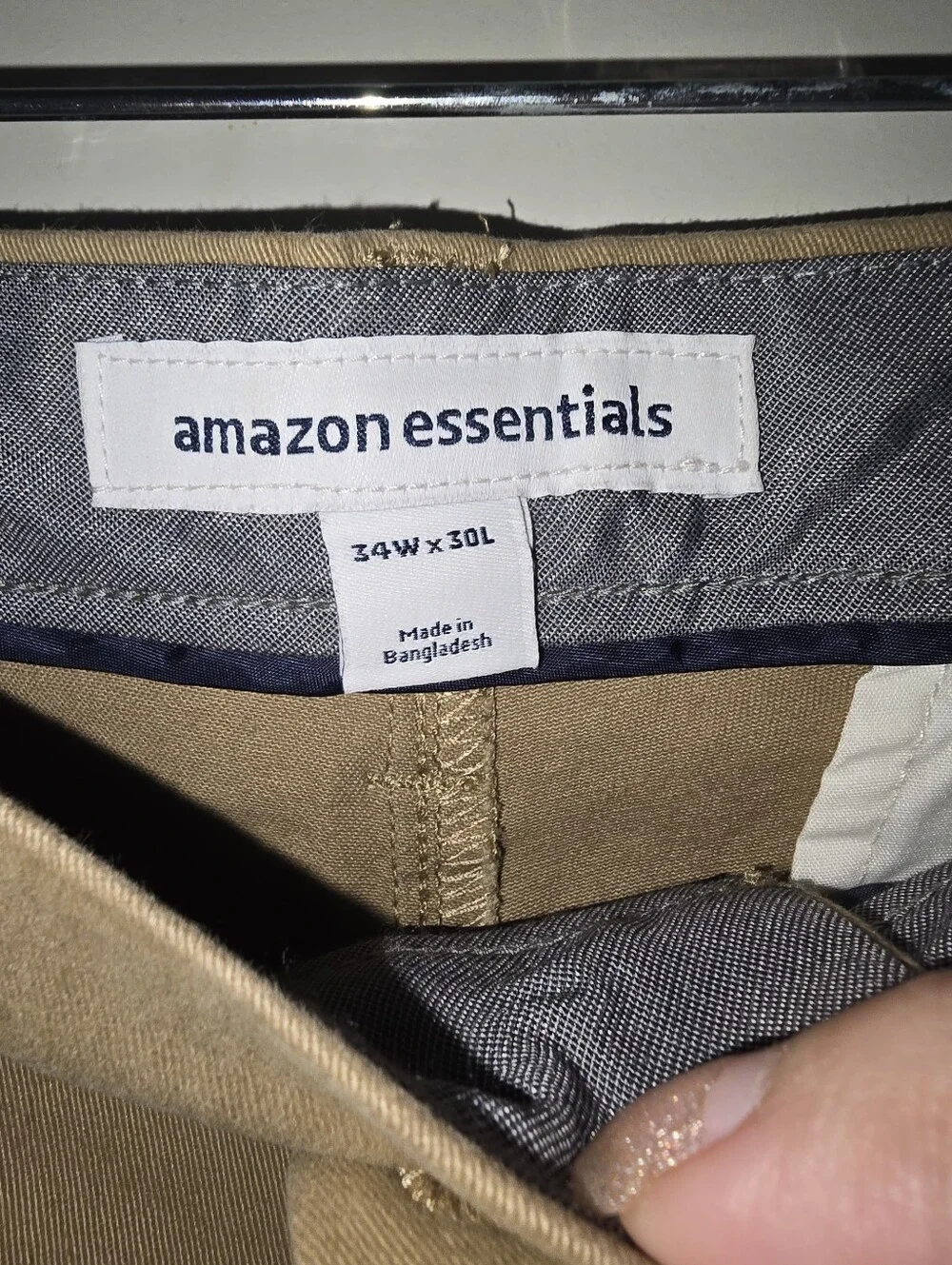 Amazon Essentials Men's Straight‎ Chinos in Tan 34x30